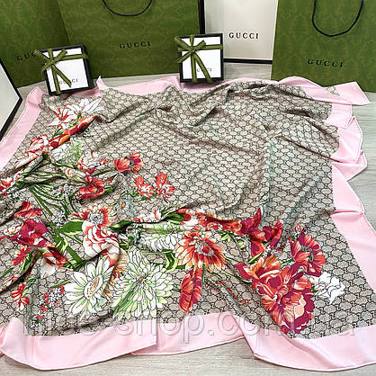 Хустка Gucci шовкова з ручною підшивкою, фото 3
