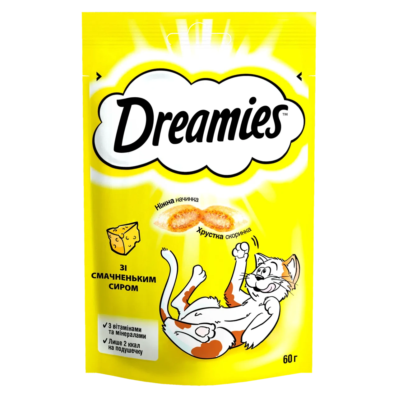Ласощі для котів Dreamies зі смачненьким сиром, 60 г