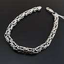 Срібний браслет чоловічий лисячий хвіст (фокс). Вага 25 грам, довжина 19 см, фото 10