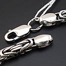 Срібний браслет чоловічий лисячий хвіст (фокс). Вага 25 грам, довжина 19 см, фото 6