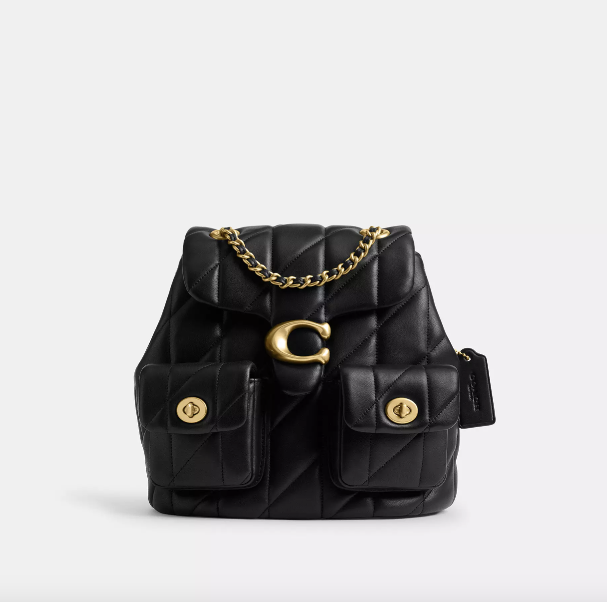 Рюкзак жіночий шкіряний Coach Tabby Backpack чорний. (0352)
