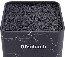 Підставка-колода Ofenbach Black Marble для кухонних ножів і ножиць 9х9х22см, фото 6