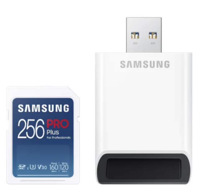 Карта пам'яті Samsung 256GB SDXC PRO Plus 160MB/s з адаптером (MB-SD256KB/WW)