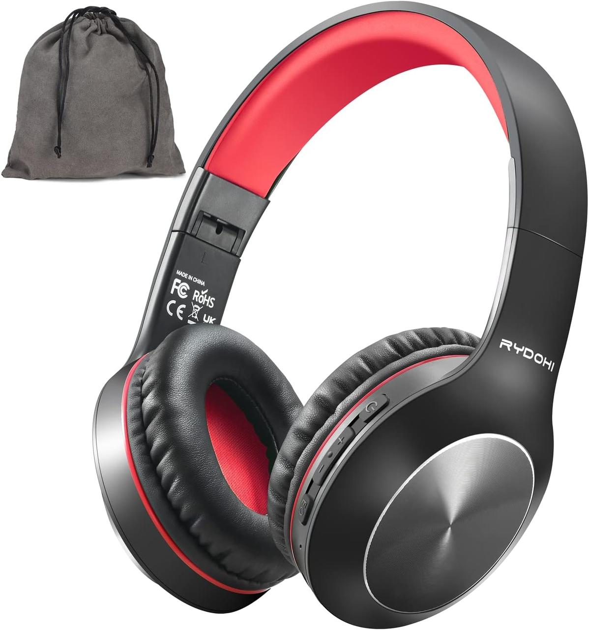 Bluetooth-навушники через вухо, 68 годин відтворення та 3 режими EQ Music Бездротові навушники з мікрофоном/глибокий бас, HiFi