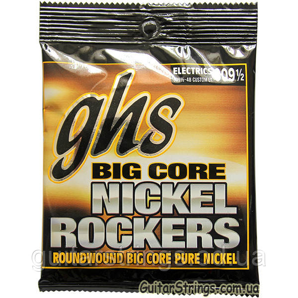 Струны GHS BCCL Big Core Nickel Rockers Pure Nickel 9.5-48 Custom Light