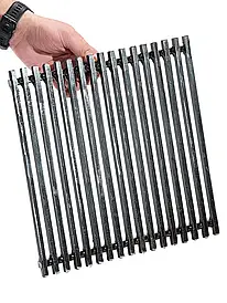 Сталева решітка-гриль для мангалу-барбекю на 9-12 шампурів Так