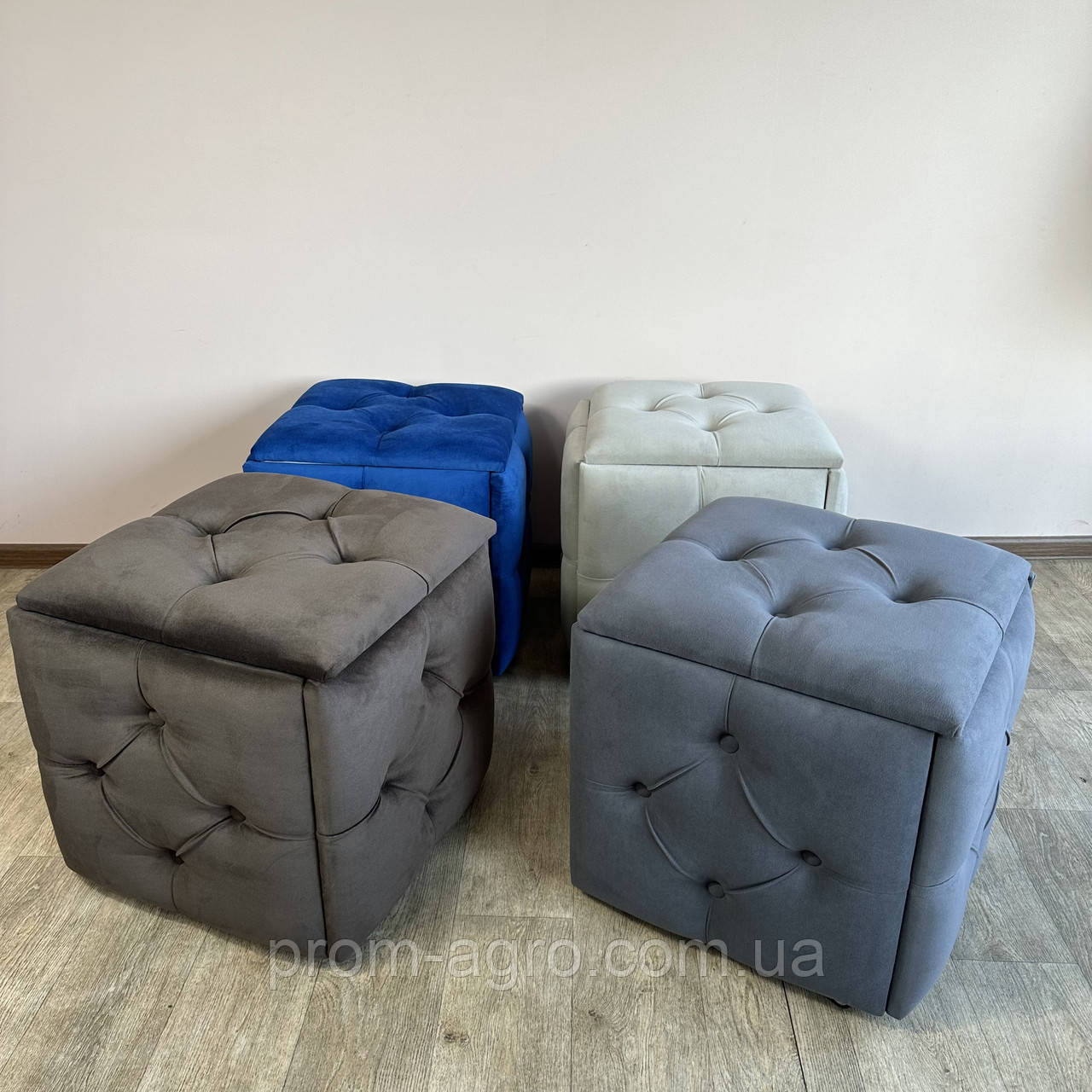 Пуф-трансформер 5в1 каретна стяжка Білий каркас вибір