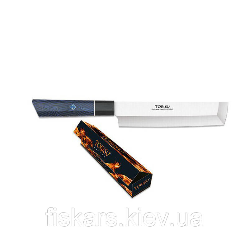 Кухонний ніж Накірі 180 мм Tokisu Black&Blue (17473)