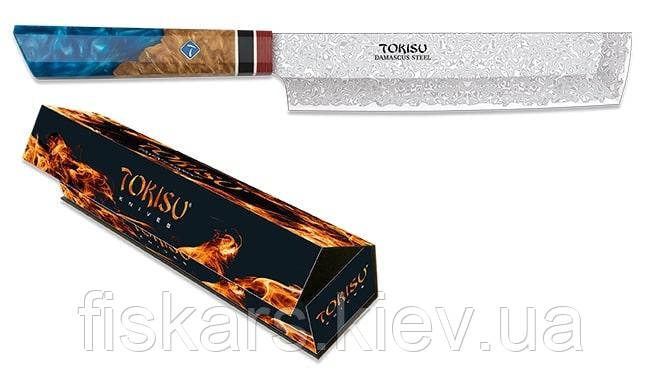 Кухонний ніж Накірі 180 мм Tokisu дамаська сталь (17458)