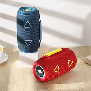 Bluetooth-колонка TG657 Blue з RGB ПІДСВІЧУВАННЯМ Потужний Звук та Барвисті Вогні, фото 2