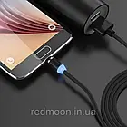 Магнітний кабель для заряджання телефону 3в1 (Type-C, Micro-USB, Lightning), M3, Чорний / Універсальний шнур для телефону, фото 2