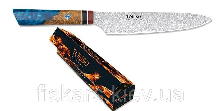 Ніж кухонний Гюто 195 мм Tokisu дамаська сталь (17457)