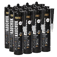 Герметик вініл полімерний всесезонний Fome Flex Kauchuk All season 300 мл прозорий / ящик 12 штук