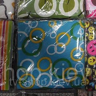 Кофр-пуфик Блакитний із кружечками, фото 1