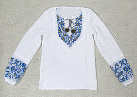 В'язана вишиванка для дівчинки 0749