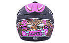 Шолом (кросовий) VIRTUE MD-905 чорно-біло-малиновий [M], фото 6