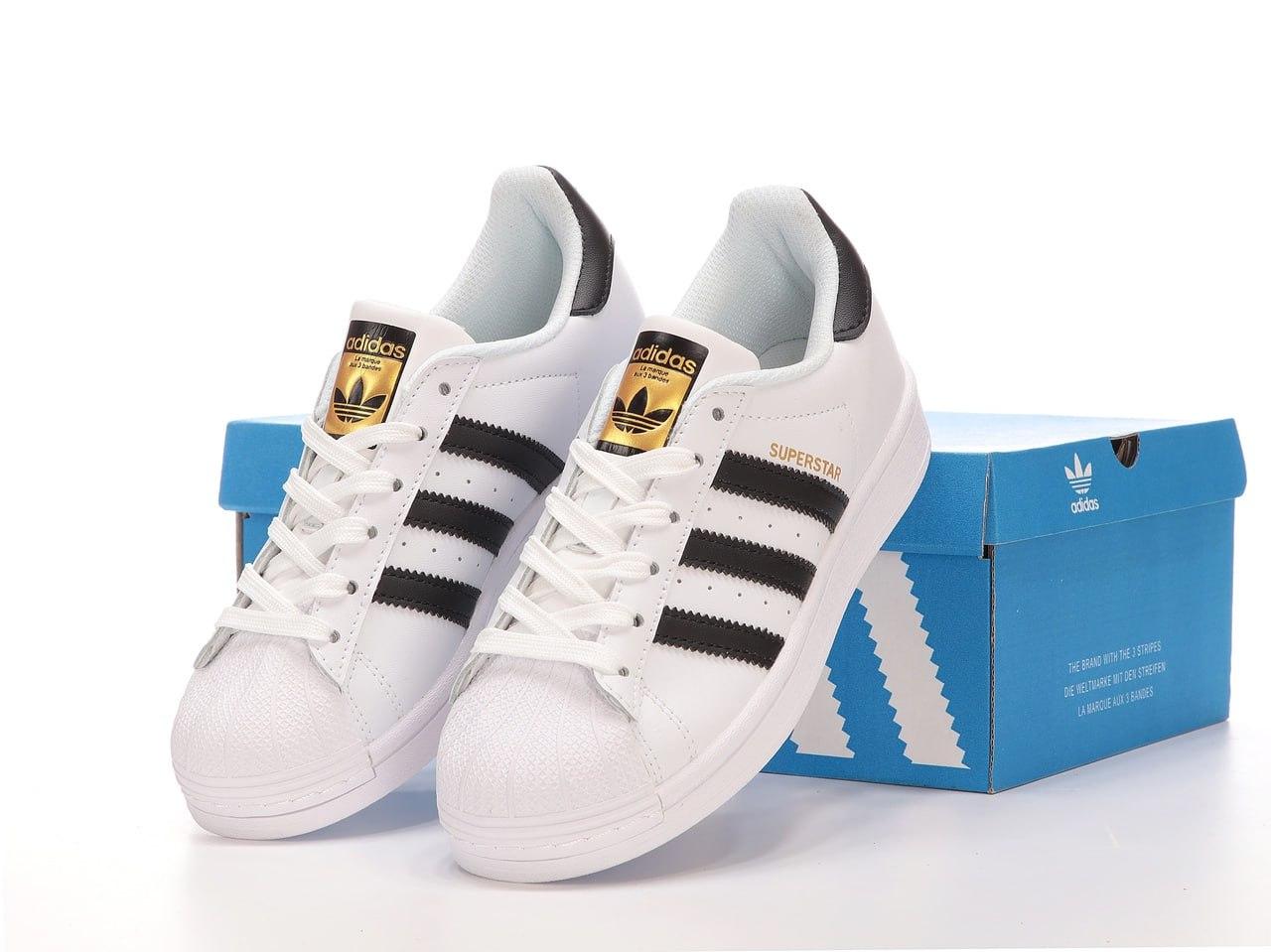 Женские Кроссовки Adidas Superstar White Black 36-37-38-39-40-41 (ID ...