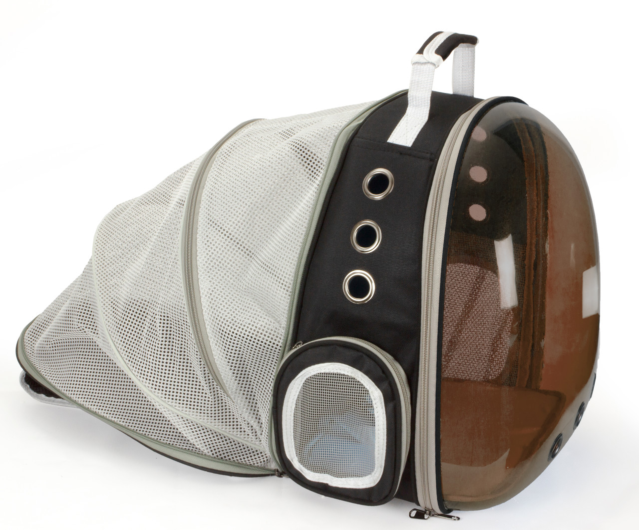 Рюкзак-переноска для тварин розсувний CosmoPet CP-17 для котів і собак Black/Tawny