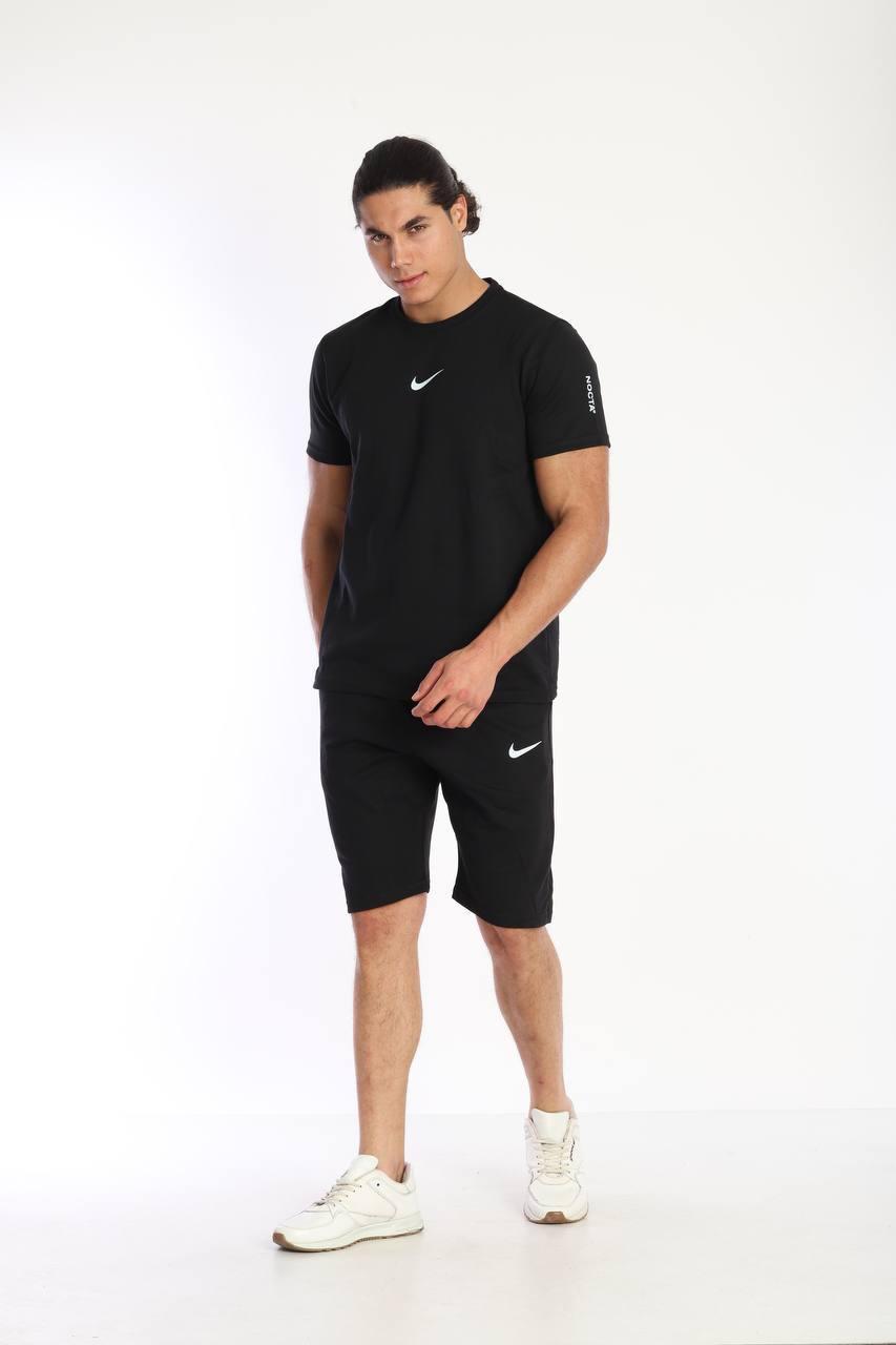 Чоловічий літній костюм Nike Nocta Футболка+Шорти чорний комплект Найк на літо