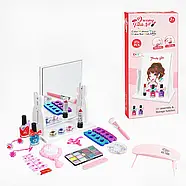 Дитячий набір косметики для дівчинки (21+ елементів, DIY дзеркало, LED-лампа) 769-4, фото 2