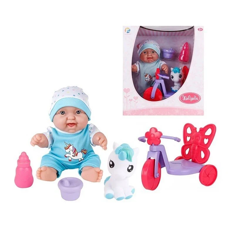 Пупс функціональний (велосипед, іграшка, аксесуари, висота 24 см, у коробці) 716 B, фото 1