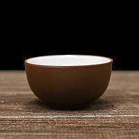 Глиняна піала з глазур'ю (коричневий) 45 мл