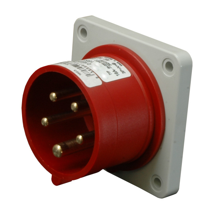 Вилка вбудована з реверсом фаз ETI ERRO-1653 STRAIGHT 16A 400V 3P+N+PE IP44 (4482114), фото 1