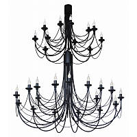 Люстра кована ярусна Парасолька 30 ламп Чорний