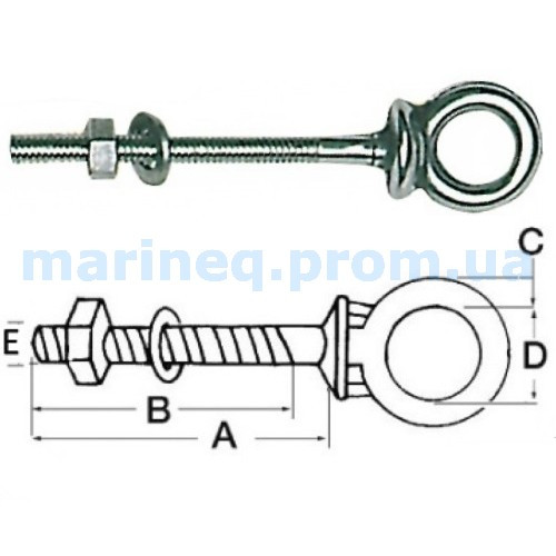Рим-болт, 12x120 мм., фото 1