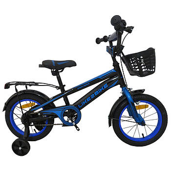 Велосипед двоколісний дитячий (колеса 16", сталева рама, дзвінок, складання 75%) Like2bike Dark Rider 241608