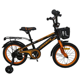 Велосипед двоколісний дитячий (колеса 16", сталева рама, дзвінок, складання 75%) Like2bike Dark Rider 241606