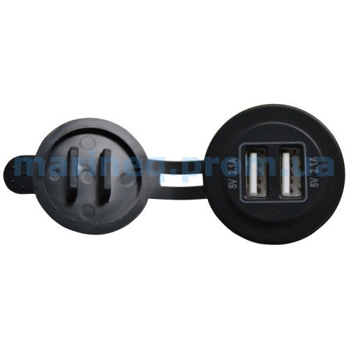 Гніздо USB з подвійним виходом і подствекой. Арт. SF50799-1