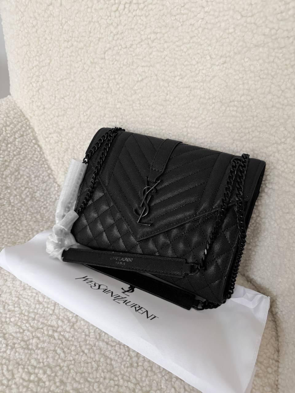 Жіноча сумка Ів Сен Лоран чорна Yves Saint Laurent Black