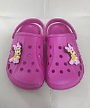 Крокси сабо для дівчинки 26/27 (16.5 см) ТМ Vitaliya малинові, фото 2