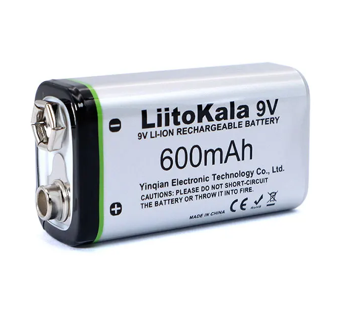 Замовити Акумулятор LiitoKala Li-ion 6F22 600mah Крона, 9V для ...