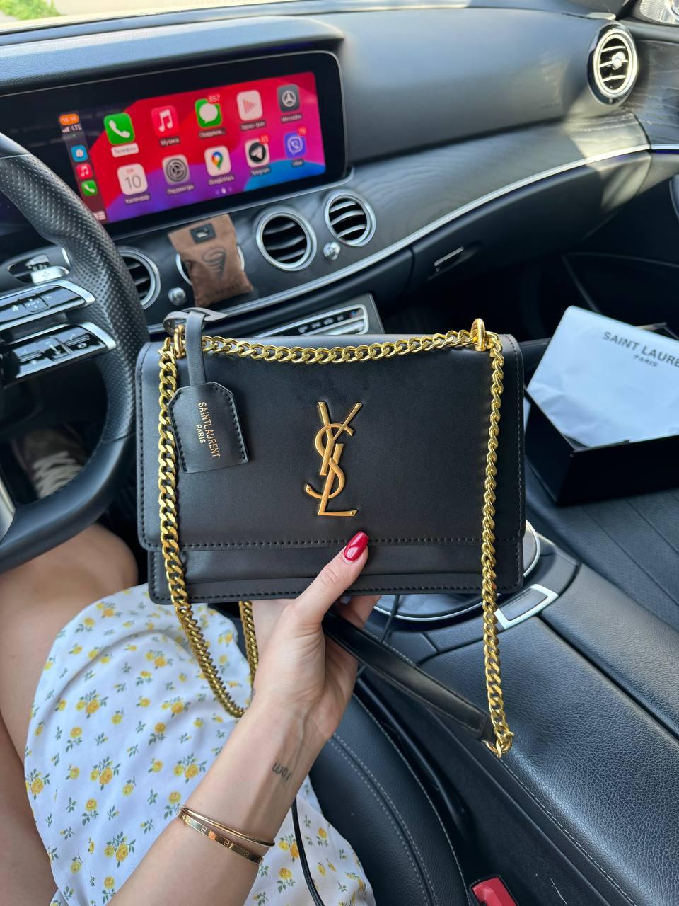 Жіноча сумка Ів Сен Лоран чорна Yves Saint Laurent Black