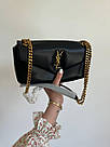 Жіноча сумка Ів Сен Лоран чорна Yves Saint Laurent Black, фото 4