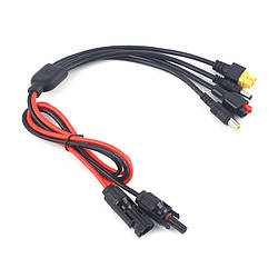 Кабель адаптер для сонячної панелі 4-в-1 для входу XT60, Anderson, DC