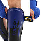 Захист гомілки та стопи для єдиноборств Maraton Fight Gear 9321 розмір L Blue-Black, фото 7