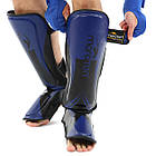 Захист гомілки та стопи для єдиноборств Maraton Fight Gear 9321 розмір L Blue-Black, фото 2