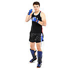 Захист гомілки та стопи для єдиноборств Maraton Fight Gear 9321 розмір L Blue-Black, фото 8