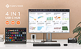 Концентратор адаптер хаб Hub NOVOO USB C, Type-C 4-в-1 з HDMI 4K, PD, USB 3.0, фото 10
