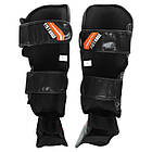 Захист гомілки та стопи шкіряний для єдиноборств Zelart Fistrage 4413 розмір M Black-Orange, фото 7