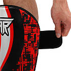 Захист гомілки та стопи шкіряний для єдиноборств Zelart Fistrage 4469 розмір XL Red-Black, фото 3
