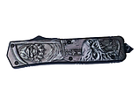 Викидний ніж фронтальний MicroTech 328 Skull з Чохлом 22.5см Grey (7_00475), фото 4