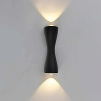 Світильник світлодіодний настінний, бра LUMINARIA SAVIO 6W 2L 3000K 160x60x50 BLACK 220V IP54