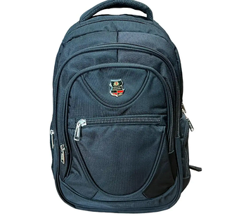 Рюкзак чорний спортивний міський 50*33 см на блискавці з кишенею Bagfon