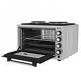 Духовка електрична Ecg ETH 3701G на 2 конфорки з конвекцією грилем і підсвіткою, фото 4