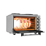 Духовка електрична Ecg ETH 3701G на 2 конфорки з конвекцією грилем і підсвіткою, фото 5