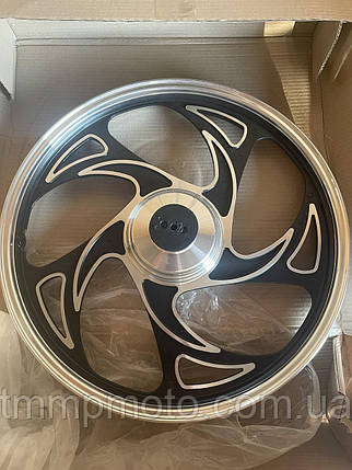 Диск Дельта / Альфа передній чорний литий, фото 1